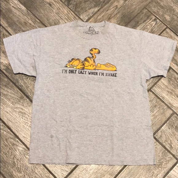 Garfield Not Lazy Adult Work Shirt Garfield Not Lazy Adult Work Shirt
